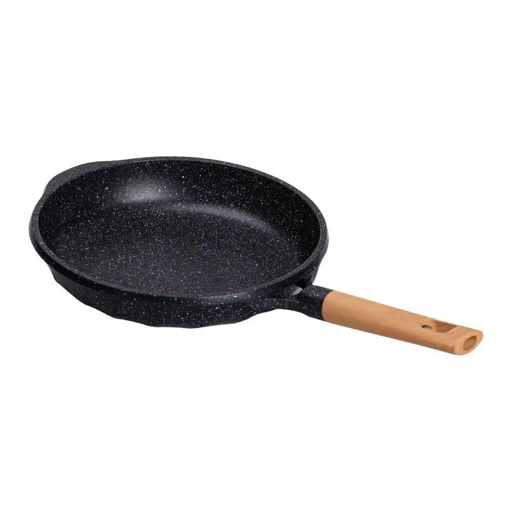 Сковорода 2,8 л з мармуровим покриттям Ø 28 см чорна Київ - фото 3