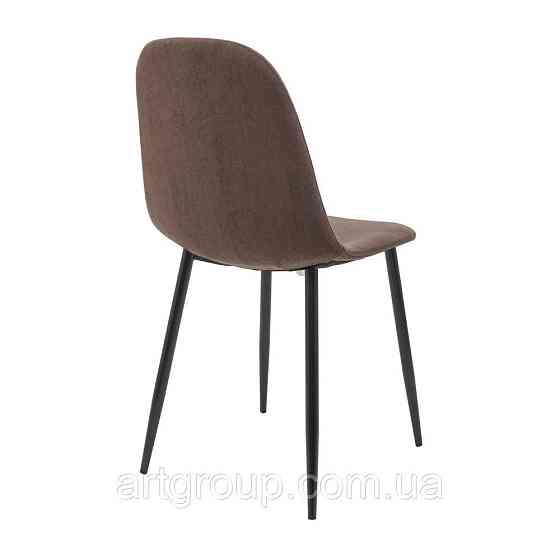 Стілець крісло м'який MacaoDesign U Simple 46 чорні ніжки Коричневий Дніпро