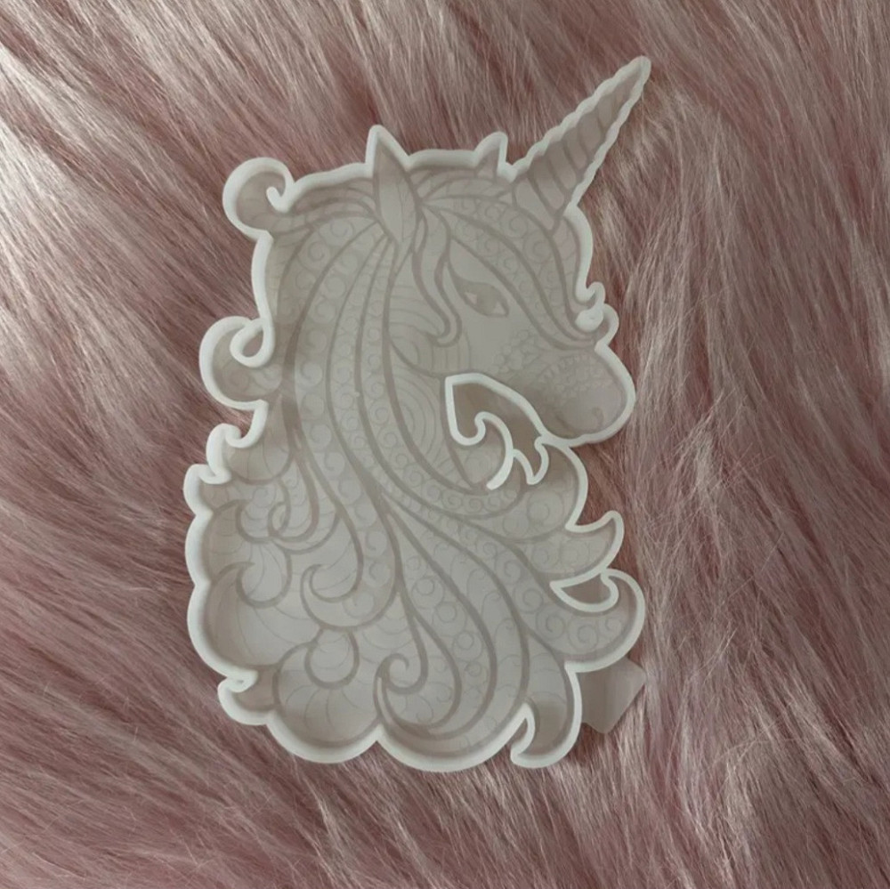 Молд силиконовый Единорог 210 на 130 мм серый Киев - изображение 2