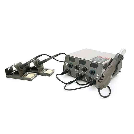 Паяльная станция BAKKU BA-603D+ цифровая индикация, фен, два паяльника (370*280*160) 4.35 кг Киев