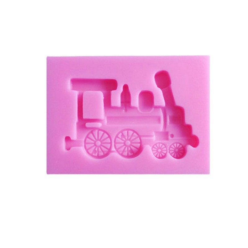 Силиконовый молд Паровоз 59 на 43 мм розовый Киев - изображение 4