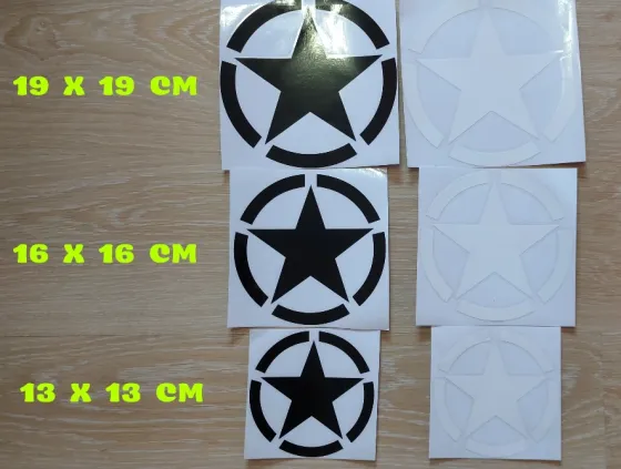 Наклейка Звезда черная Большая на авто. Київ