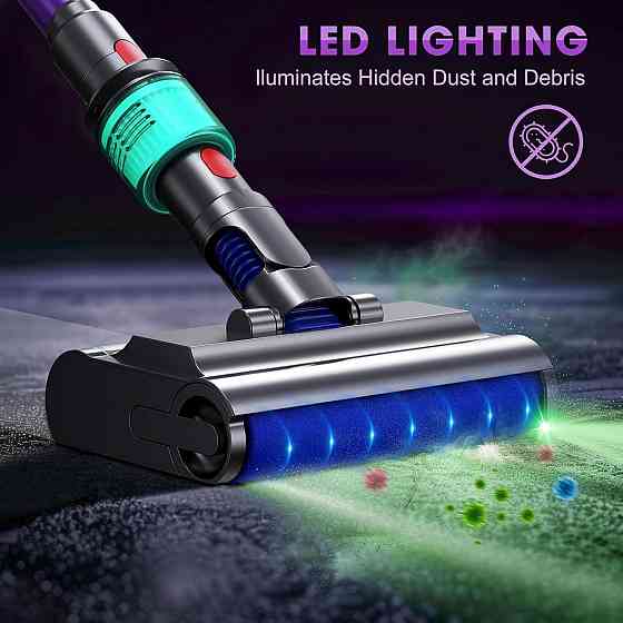 Насадка-моп для Dyson V7 V8 V10 V11 V15 електрична миюча з баком для чистої і брудної води чорна Київ