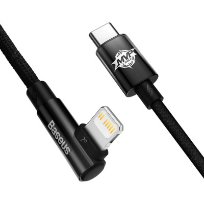 Дата кабель USB-C to Lightning 1.0m 20W 90° corner black Baseus (CAVP000201) Винница - изображение 2