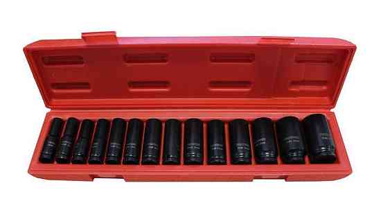 Набор головок ударных глубоких 14 предметов, 1/2