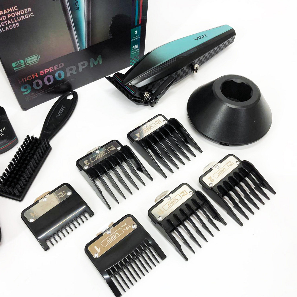 Домашня машинка акумуляторна для стрижки волосся VGR V-270, Профі машинка для стрижки волосся ET-83 Львів - фото 11
