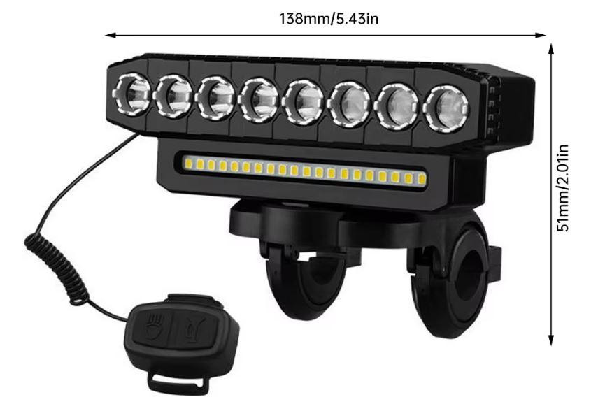 Велосипедная фара, ходовые огни, сигнал с пультом Одесса - изображение 4