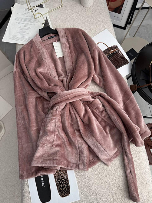 Женский стильный домашний махровый халат Капучино Одесса - изображение 5