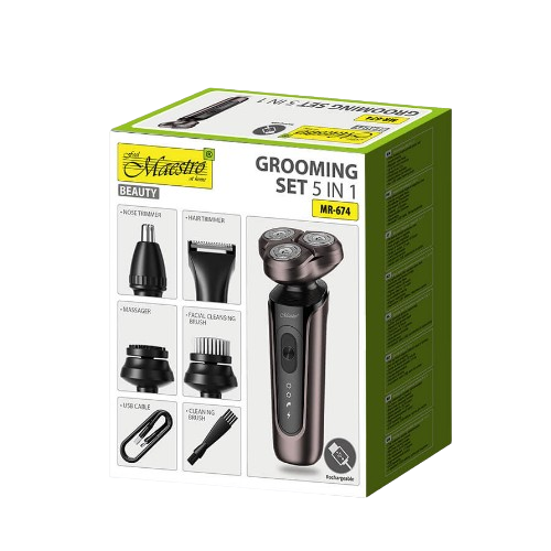 Набір для стрижки акумуляторний 3,7W 600 mAh 5в1 MR-674 Maestro Житомир - изображение 5