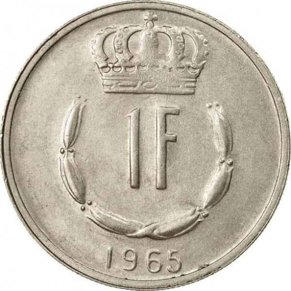 Монета 1 франк. 1965 год, Люксембург. Полтава - изображение 1