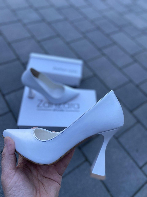 Туфлі жіночі ZanZara білі натуральна шкіра каблук 10 см (5375) Коломыя - изображение 2