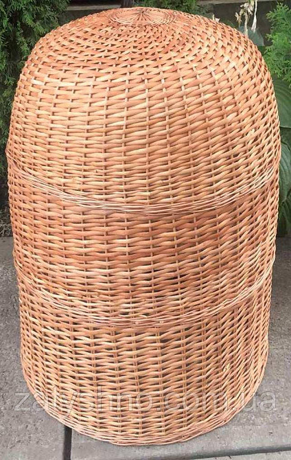 Плетена люстра висока з лози Київ - фото 5