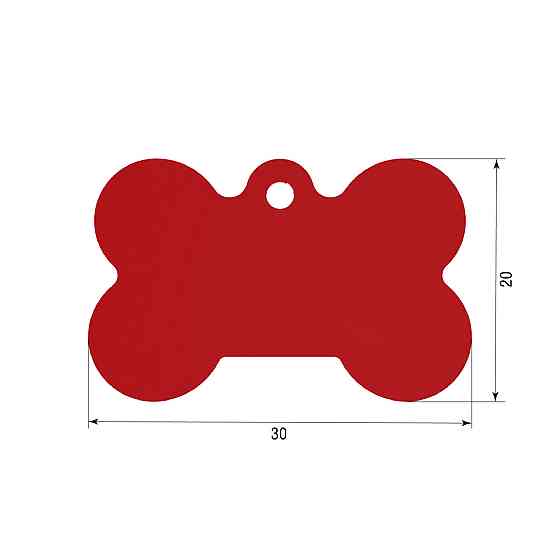 Адресник для собаки Red 30x20мм Київ