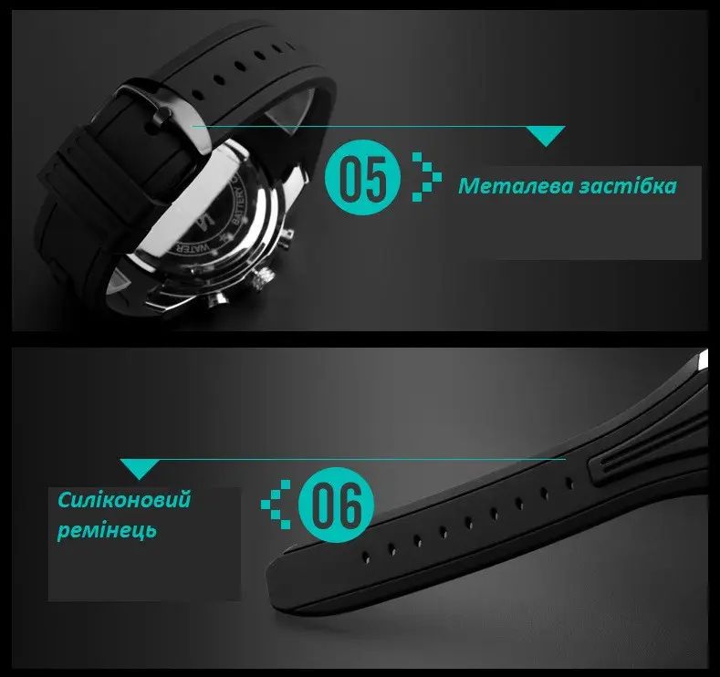 Мужские классические наручные часы Skmei 9128 (Черные с черным циферблатом ) Винница - изображение 10