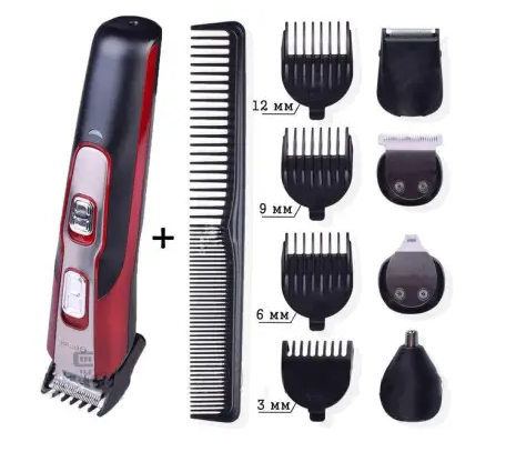 Машинка для стрижки волос электрическая Gemei gm-592 триммер 10 в 1 машинки для стрижки волос и бороды PT Одесса - изображение 4