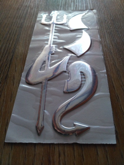 Випукла наклейка Чортик Срібло на емблему авто Київ - фото 2