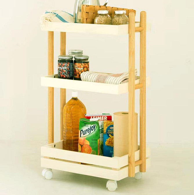 Етажерка для ванної на коліщатах "Плонімар" каррі-зефір Миколаїв - фото 1