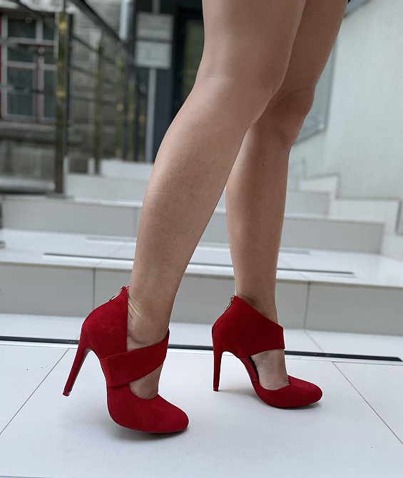 Vices Туфлі жіночі VICES червоні еко-замша 38р. висота каблука 10см (1130-19) Коломыя - изображение 5