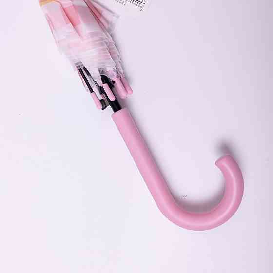 Детский полуавтоматический зонт-трость, розовый Киев