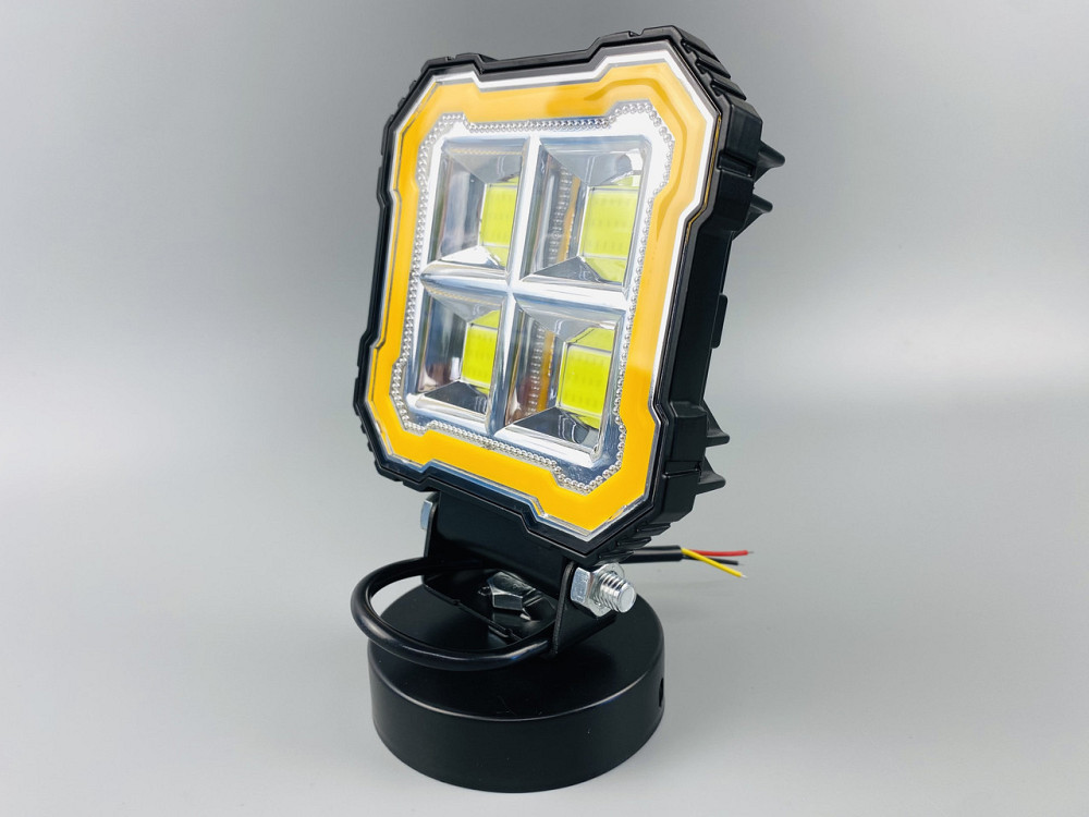 Фара LED квадратна, 32W біле та жовте світло, 112 мм х 128 мм х 37 мм (ширина). 9-60V. Мукачево - фото 5