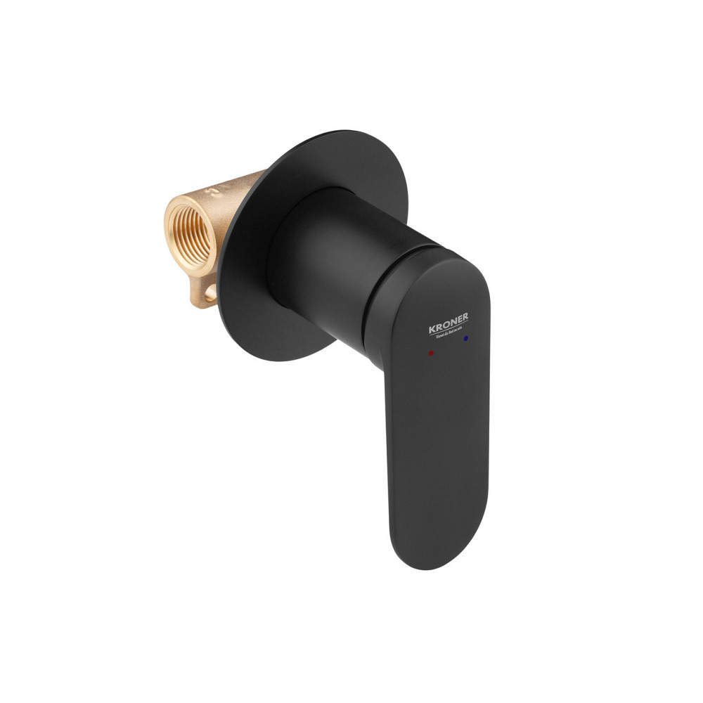 Смеситель скрытого монтажа для душа Kroner Element 211433-3801 черный Киев - изображение 1