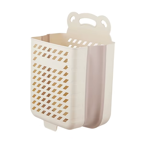 Пластиковый органайзер для хранения белья, складная подвесная корзина большого размера, 48×34×48см, бежевый Каменец-Подольский - изображение 5