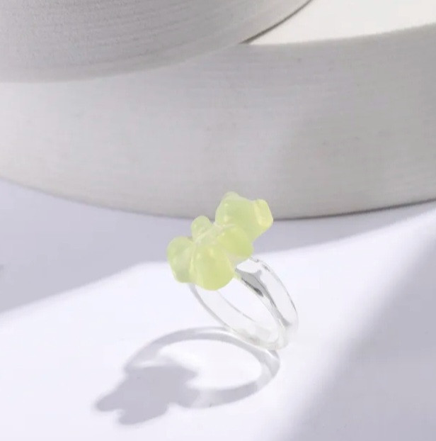 Кольцо для детей с мишкой 45 мм салатовый Киев - изображение 2