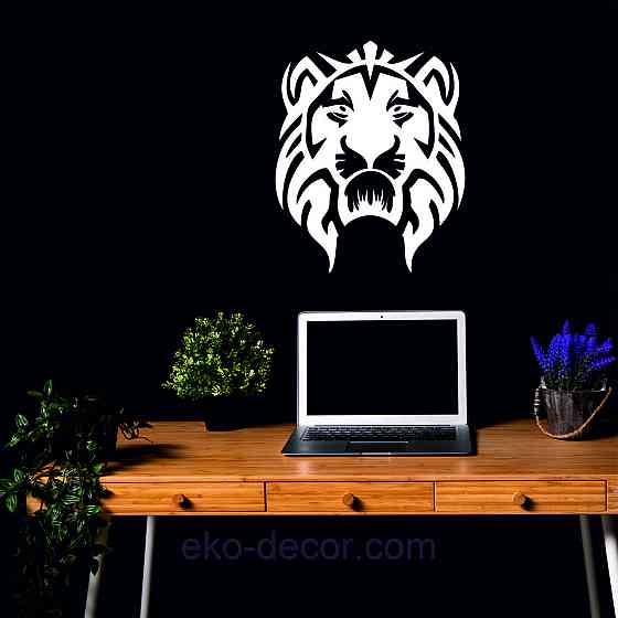 Декоративное настенное Панно «Лев» Декор на стену 50*40 см, Белый Киев