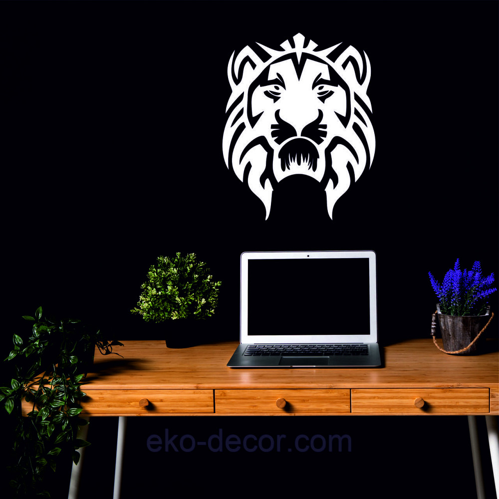 Декоративное настенное Панно «Лев» Декор на стену 50*40 см, Белый Киев - изображение 4