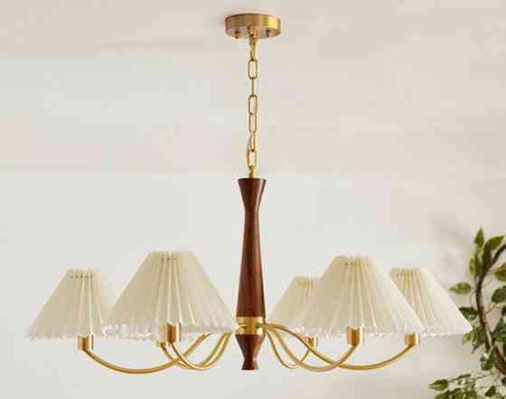 Люстра светодиодная потолочная 6912 Патриция (Золотистый) 6 плафонов Винница