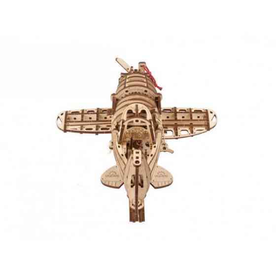 Дерев'яний механічний 3D конструктор Ugears Літак Скажений Шершень (70183) Харків