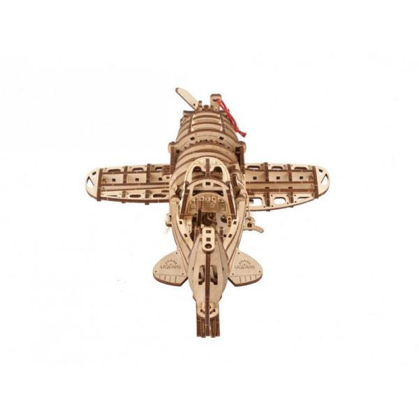 Дерев'яний механічний 3D конструктор Ugears Літак Скажений Шершень (70183) Харків - фото 2