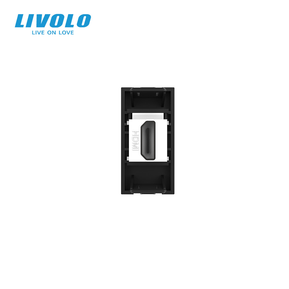 LIVOLO HDMI розетка LIVOLO 1.4, чорна, модуль 0.5 поста, для телевізора / ПК (VL-FCHD-1BP) Коломия - фото 8