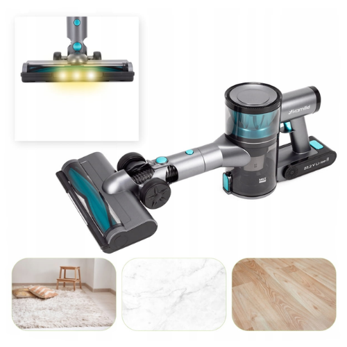 Пилосос бездротовий 135W вертикальний 2в1 чорний/зелений 6902 KAMILLE Житомир - изображение 3