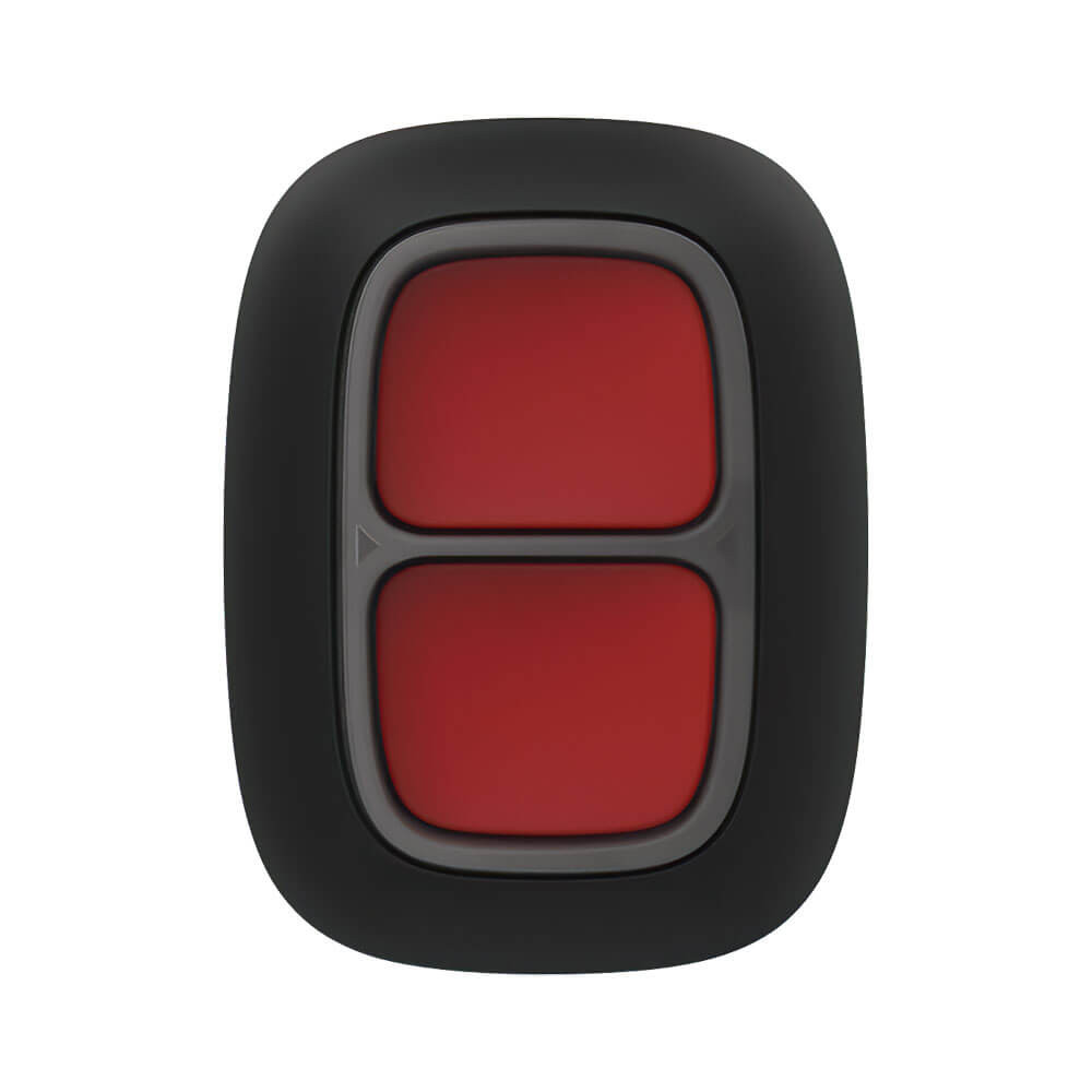 Бездротова екстрена кнопка Ajax DoubleButton (8EU) ASP black з захистом від випадкових натискань Київ - фото 1