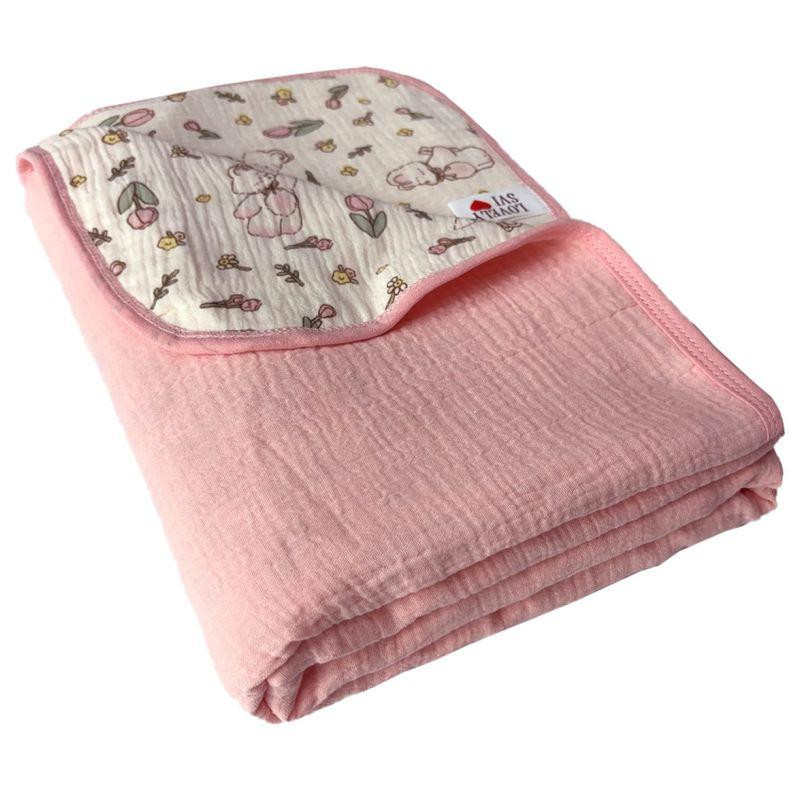 Плед Детский Lovely Svi Хлопок Муслин 100х130 см - двухсторонний -Розовый Киев - изображение 1
