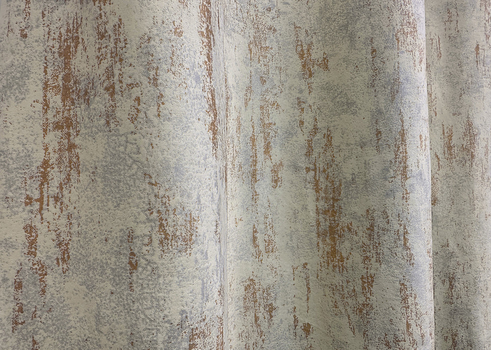 Комплект штор на люверсах VR-Textil Бархат Афина № 1538ш Молочный с терракотовым 100х250 см 2 шт (37-0156) Киев - изображение 7