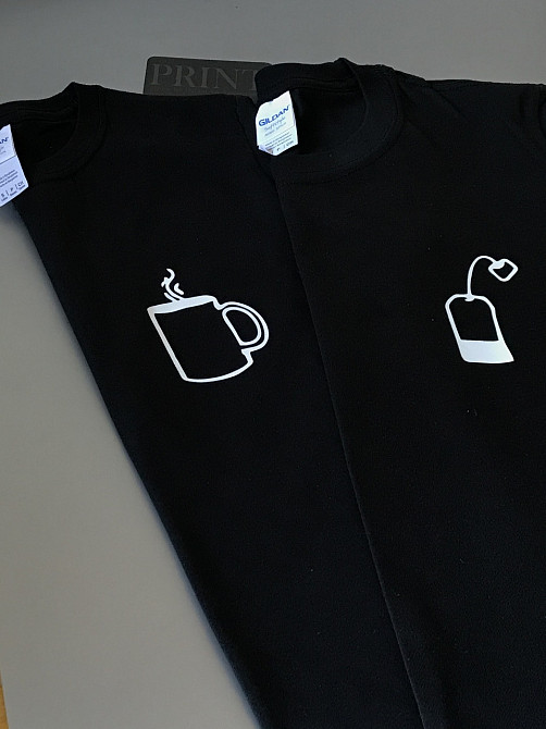 Парні футболки для хлопця та дівчини з чашкою та пакетиком Чернівці - фото 2