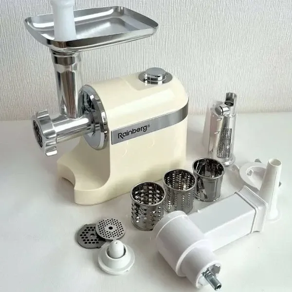 М’ясорубка Rainberg RB-2270 3800Вт з насадками для томатів, кеббе, терками, реверсом і 3 решітками Одеса - фото 8
