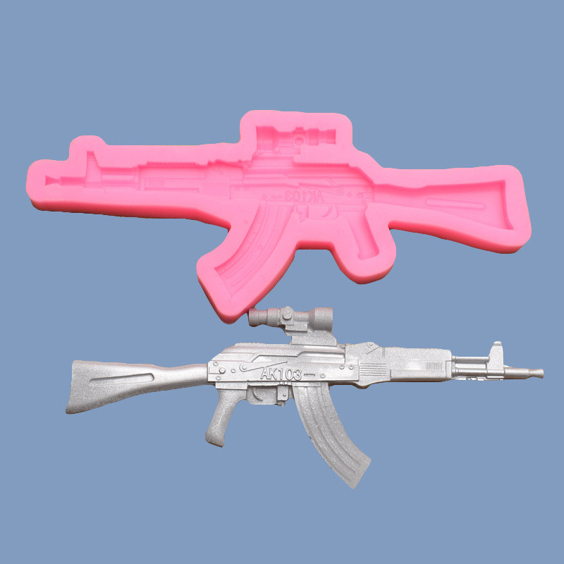 Молд силиконовый Автомат 162 на 69 мм розовый Киев - изображение 1