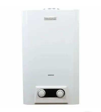 Газова колонка димохідна Piramida 24 PD-20 білий газовий проточний водонагрівач 10 л/хв на батарейках Київ