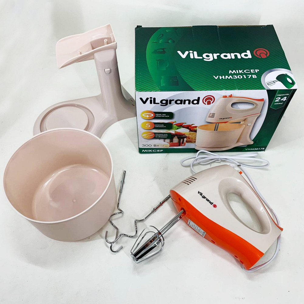 Бытовой миксер для кухни ViLgrand, Миксер для домашнего кондитера Стационарный с насадками QP-35 Львов - изображение 10