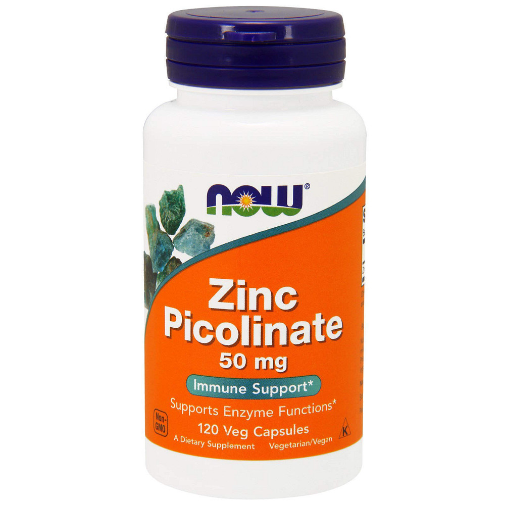 Пиколинат цинка, Zinc Picolinate, Now Foods, 50 мг, 120 вегетарианских капсул Луцьк - фото 1