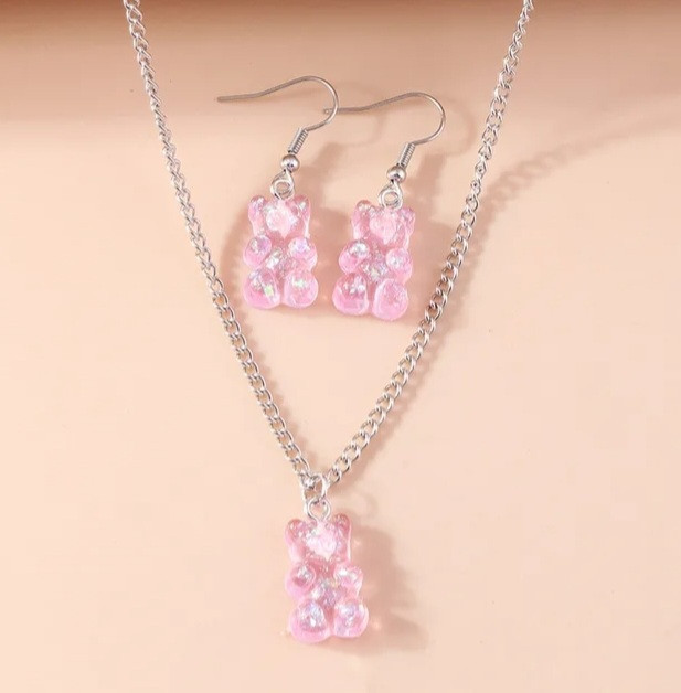 Украшения мишки для детей набор розовый Киев - изображение 1