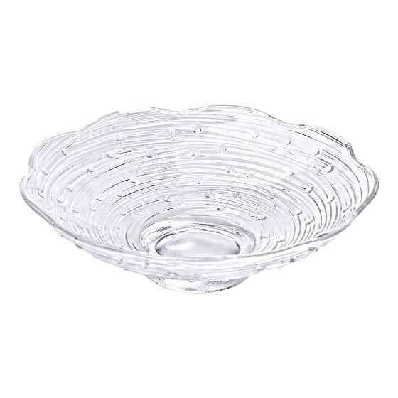 Фруктовниця скляна Ø23 ваза для фруктів Листя лотоса HP-YH-12 Коломия