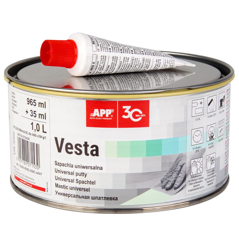 Шпаклівка універсальна легка "Vesta" + затв. 965+35мл APP, 010430 Вінниця - фото 1