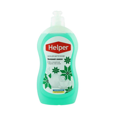 Засіб для ручного миття посуду Helper Зелений лимон 1 л (4820183972354) Вінниця - фото 1