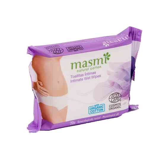 Органічні вологі серветки для інтимної гігієни Masmi 20 шт Київ