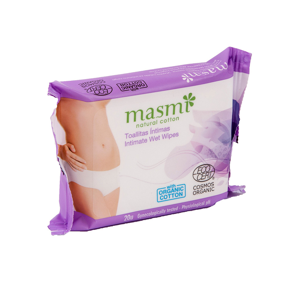 Органические влажные салфетки для интимной гигиены Masmi 20 шт. Киев - изображение 2