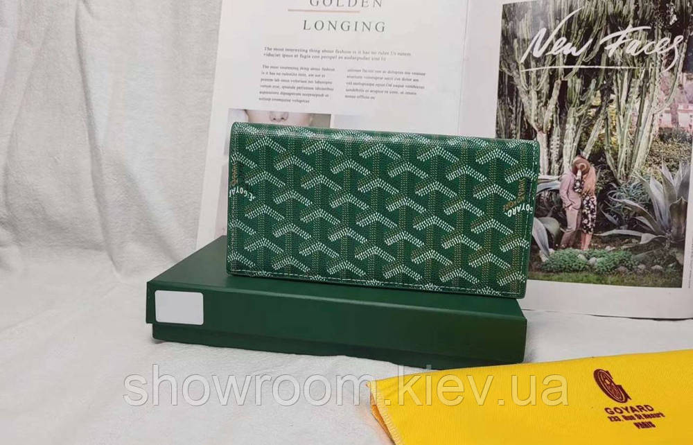 Мужское вертикальное портмоне Goyard (091) Lux green Киев - изображение 2